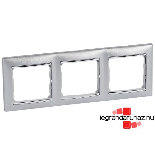 Legrand Valena hármas keret vízszintes Alumínium / Ezüst, Legrand 770353