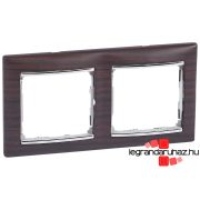   Legrand Valena kettős keret vízszintes Wenge dekor / Ezüst, Legrand 770372