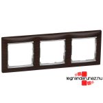 Legrand Valena hármas keret vízszintes Wenge dekor / Ezüst, Legrand 770373