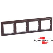   Legrand Valena négyes keret vízszintes Wenge dekor / Ezüst, Legrand 770374