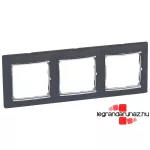Legrand Valena hármas keret vízszintes Fekete / Ezüst, Legrand 770393