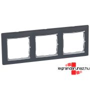   Legrand Valena hármas keret vízszintes Fekete / Ezüst, Legrand 770393