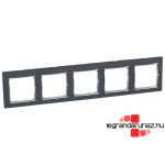 Legrand Valena ötös keret vízszintes Fekete / Ezüst, Legrand 770395