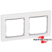   Legrand Valena kettős keret vízszintes Fehér / Ezüst, Legrand 770492
