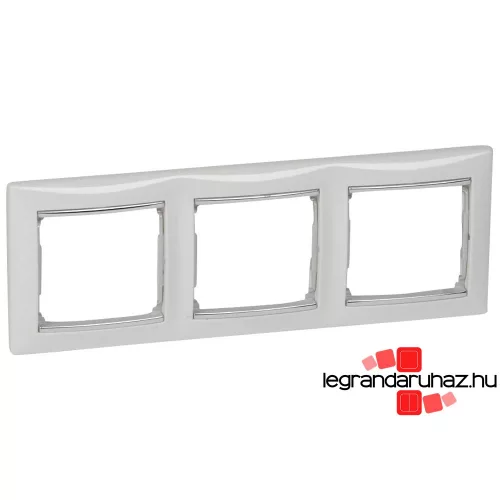 Legrand Valena hármas keret vízszintes Fehér / Ezüst, Legrand 770493