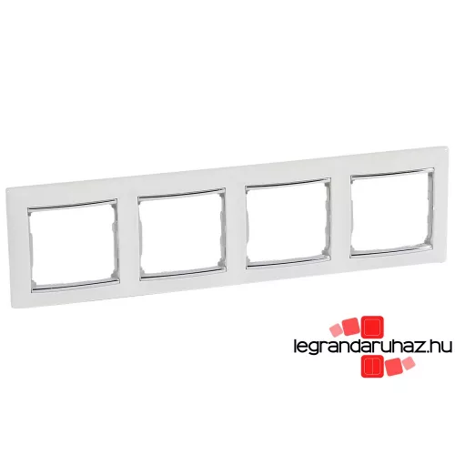 Legrand Valena négyes keret vízszintes Fehér / Ezüst, Legrand 770494