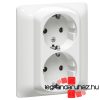 Legrand Galea Life 2X2P+F aljzat gyermekvédelemmel, csavaros, fehér 771031 Legrand Galea Life 2X2P+F aljzat gyermekvédelemmel, csavaros, fehér 771031