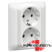   Legrand Galea Life 2X2P+F aljzat biztonsági zsaluval, csavaros, fehér, Legrand 771031