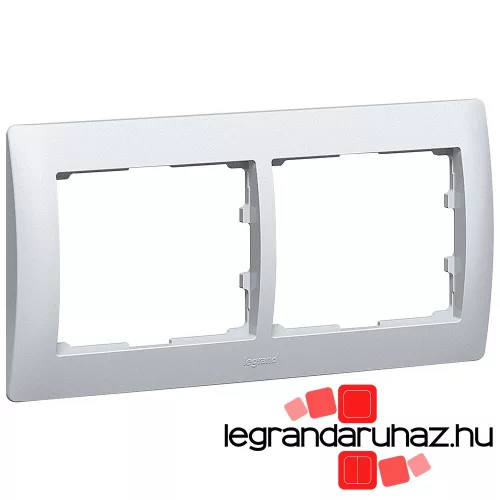 Legrand Galea Life keret kettes vízszintes, alumínium, Legrand 771302