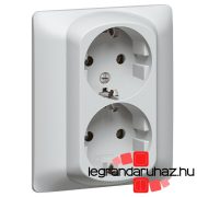   Legrand Galea Life 2X2P+F aljzat, csavaros, alumínium, Legrand 771330