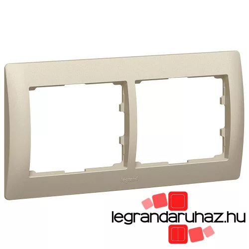 Legrand Galea Life keret kettes vízszintes, titánium, Legrand 771402
