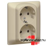   Legrand Galea Life 2X2P+F aljzat, csavaros, titánium, Legrand 771430