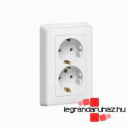   Legrand Cariva 2X2P+F csatlakozóaljzat fehér, Legrand 773627