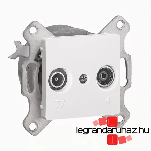 Legrand Cariva TV-RD aljzat átmenő 14 dB keret nélkül fehér, Legrand 773634