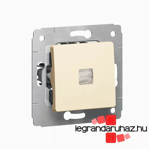 Legrand Cariva váltókapcsoló jelzőfénnyel keret nélkül bézs, Legrand 773726