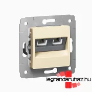   Legrand Cariva telefoncsatlakozó 2XRJ11 keret nélkül bézs, Legrand 773739
