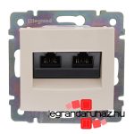 Legrand Valena 2XRJ45 LCS2 Cat.6 FTP informatikai csatlakozóaljzat, csavaros, elefántcsont, Legrand 774133