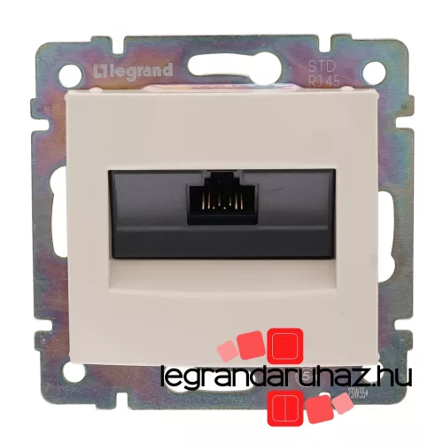 Legrand Valena 1xRJ45 LCS2 Cat.5e UTP informatikai csatlakozóaljzat, csavaros, elefántcsont, Legrand 774138