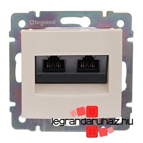 Legrand Valena 2XRJ45 LCS2 Cat.6 UTP informatikai csatlakozóaljzat, csavaros, elefántcsont, Legrand 774143