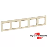 Legrand Valena Elefántcsont / Arany, ötös vízszintes keret, Legrand 774155
