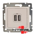 Legrand Valena 2 USB töltő aljzat, 1500 mA, elefántcsont, Legrand 774170