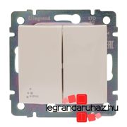   Legrand Valena IP44 kettős váltókapcsoló, elefántcsont, Legrand 774198