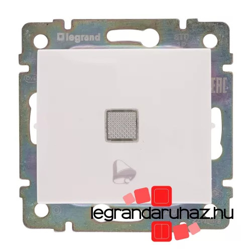 Legrand Valena egypólusú nyomó csengőjellel, jelzőfénnyel, 250V, fehér, Legrand 774215