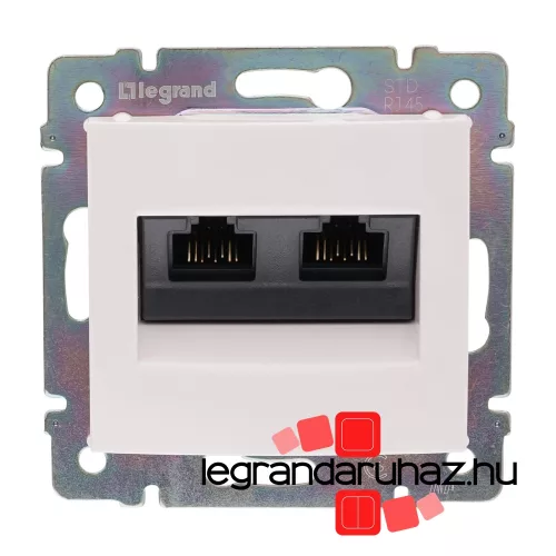 Legrand Valena 2XRJ45 LCS2 Cat.6 FTP informatikai csatlakozóaljzat, csavaros, fehér, Legrand 774233