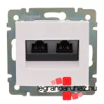 Legrand Valena 2xRJ45 LCS2 Cat.5e UTP informatikai csatlakozóaljzat, csavaros, fehér, Legrand 774239