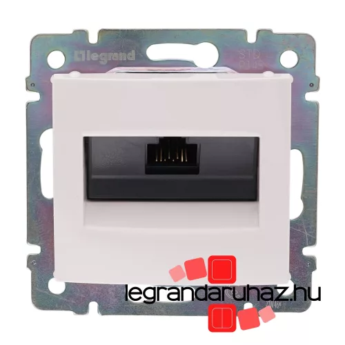 Legrand Valena 1XRJ45 LCS2 Cat.6 UTP informatikai csatlakozóaljzat, csavaros, fehér, Legrand 774242