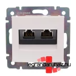 Legrand Valena 2xRJ45 LCS2 Cat.6 STP aljzat, fehér, Legrand 774245