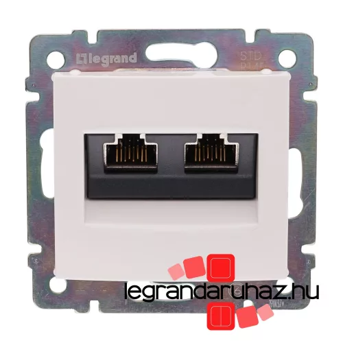 Legrand Valena 2xRJ45 LCS2 Cat.6 STP aljzat, fehér, Legrand 774245