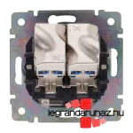 Legrand Valena 2xRJ45 LCS2 Cat.6 STP aljzat, fehér, Legrand 774245