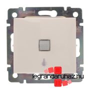   Legrand Valena egypólusú nyomó lámpajellel, jelzőfénnyel, elefántcsont, Legrand 774313