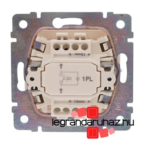 Legrand Valena egypólusú nyomó lámpajellel, jelzőfénnyel, elefántcsont, Legrand 774313