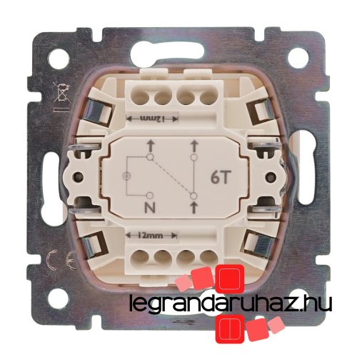 Legrand Valena váltókapcsoló ellenőrzőfénnyel, elefántcsont, Legrand 774325