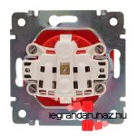 Legrand Valena 2P+F csatlakozóaljzat reteszelt, piros betéttárcsával, Legrand 774327