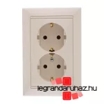 Legrand Valena 2X2P+F csatlakozóaljzat elefántcsont, Legrand 774370