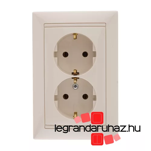 Legrand Valena 2X2P+F csatlakozóaljzat elefántcsont, Legrand 774370