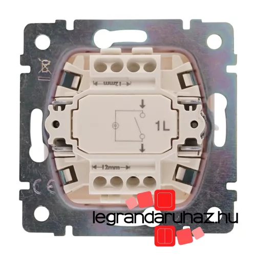 Legrand Valena egypólusú kapcsoló jelzőfénnyel, fehér, Legrand 774410