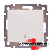   Legrand Valena egypólusú nyomó lámpajellel, fehér, Legrand 774412