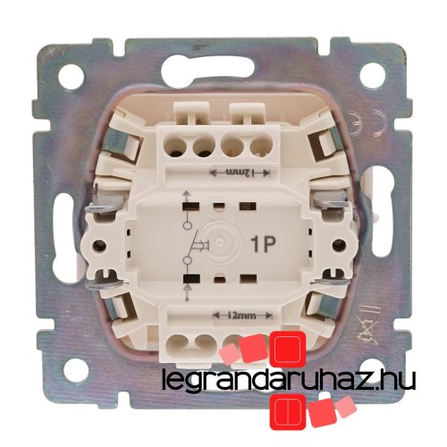Legrand Valena egypólusú nyomó lámpajellel, fehér, Legrand 774412