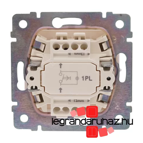 Legrand Valena egypólusú nyomó lámpajellel, jelzőfénnyel, fehér, Legrand 774413