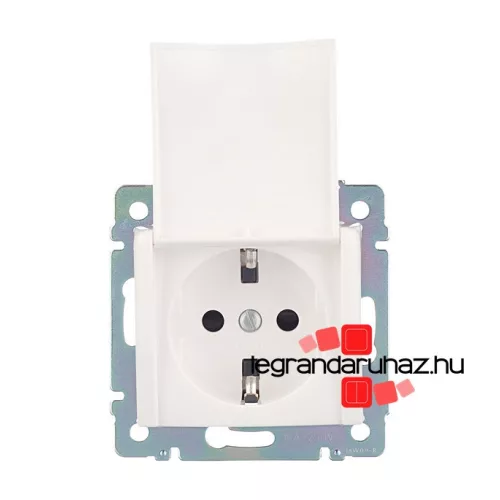 Legrand Valena 2P+F csatlakozóaljzat csapófedéllel, fehér, Legrand 774422