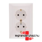 Legrand Valena 2X2P+F csatlakozóaljzat biztonsági zsaluval, fehér, Legrand 774427