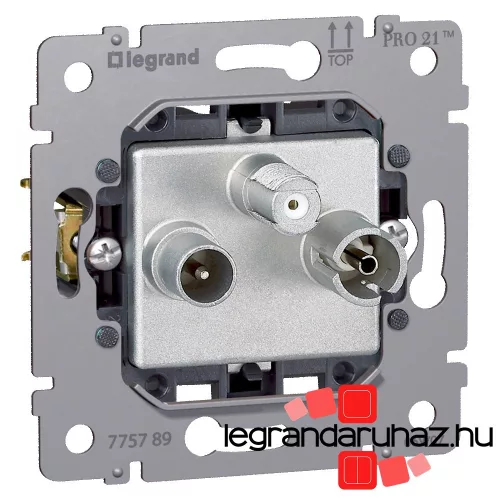 Legrand Galea Life TV-RD-SAT aljzat mechanizmus, végzáró, 1,5 dB, Legrand 775789