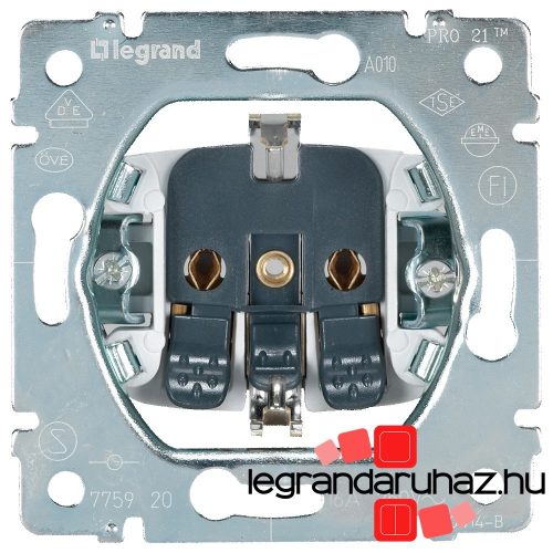Legrand Galea Life 2P+F földelt csatlakzóaljzat mechanizmus, rugós, Legrand 775920
