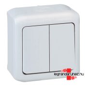   Forix IP44 falon kívüli csillárkapcsoló 10 AX - 250 V~ fehér, Legrand 782362