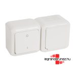 Legrand Forix IP44 fk 2P kapcsoló + 2P+F csatlakozóaljzat, csapófedéllel, biztonsági zsaluval, fehér, Legrand 782372
