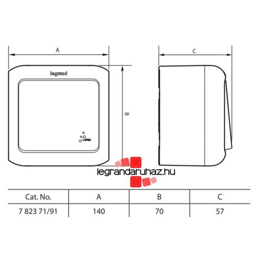 Legrand Forix IP44 fk 2P kapcsoló + 2P+F csatlakozóaljzat, csapófedéllel, biztonsági zsaluval, fehér, Legrand 782372